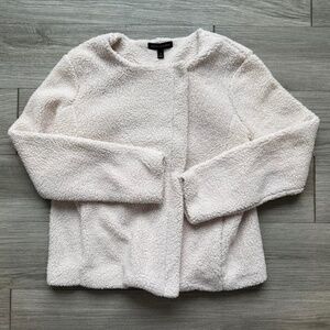 Banana Republic Ivory Sherpa Fuzzy Jacket